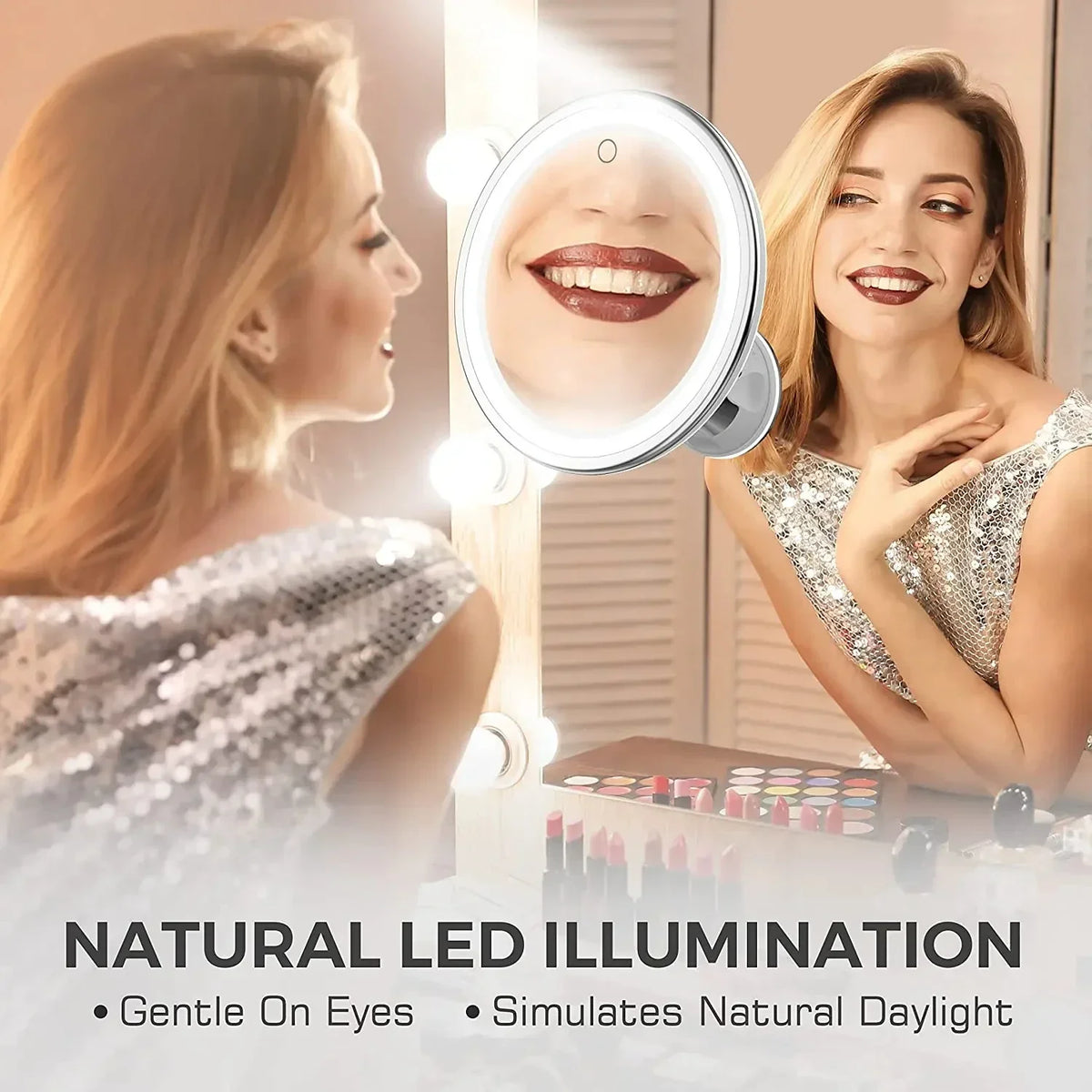 10X LED Touch Vanity Mirror
