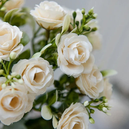 Silk Rose Bouquet Floral Decor