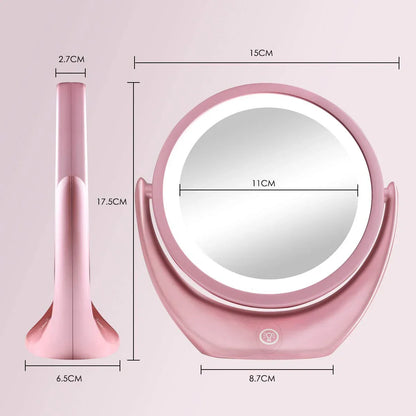 Rechargeable Double-Sided Makeup Mirror