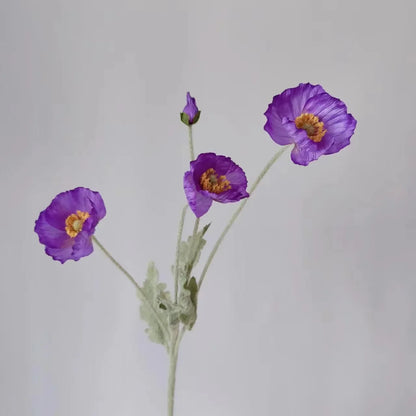Artificial Flowers Fake Poppy Silk Flowers Long Stem Housewarming Garden Table Wedding DIY Party Wedding Bridal Bouquet Decor