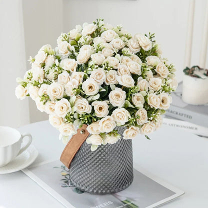 Silk Rose Bouquet Floral Decor