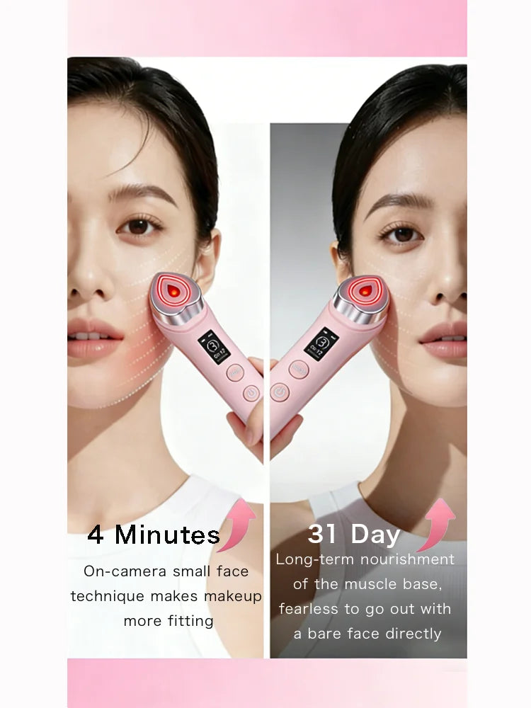 5 Modes RF Facial Beauty Device, Anti-Aging Skin Tightening Massager for Pore Refining & Skincare Absorption