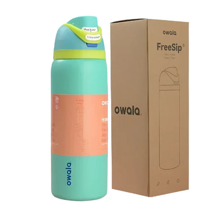 Owala FreeSip White Engraved Bottle