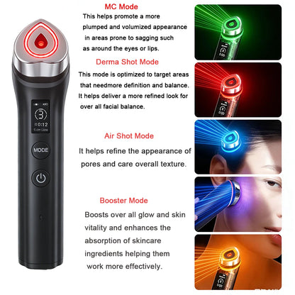 5 Modes RF Facial Beauty Device, Anti-Aging Skin Tightening Massager for Pore Refining & Skincare Absorption