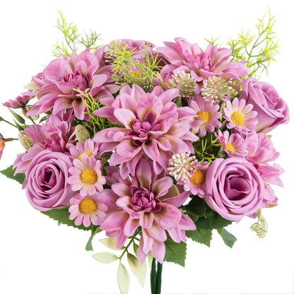 Silk Dahlia Rose Floral Decoration