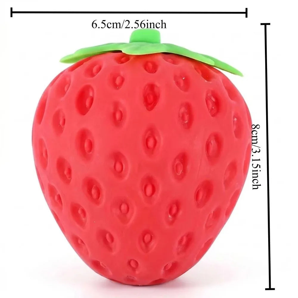 Jumbo Strawberry Squeeze Ball - Anti-Anxiety Sensory Fidget Toy for Adult