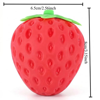 Jumbo Strawberry Squeeze Ball - Anti-Anxiety Sensory Fidget Toy for Adult
