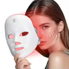 Wireless 7 Colors LED Face Beauty Machine Photon Facial Neck Skin Tighten Rejuvenation Facial Neck Mask