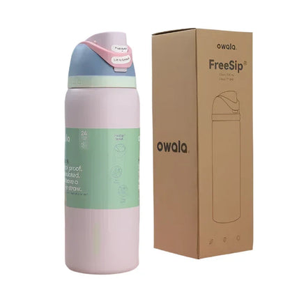 Owala FreeSip White Engraved Bottle