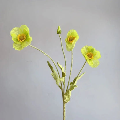 Artificial Flowers Fake Poppy Silk Flowers Long Stem Housewarming Garden Table Wedding DIY Party Wedding Bridal Bouquet Decor