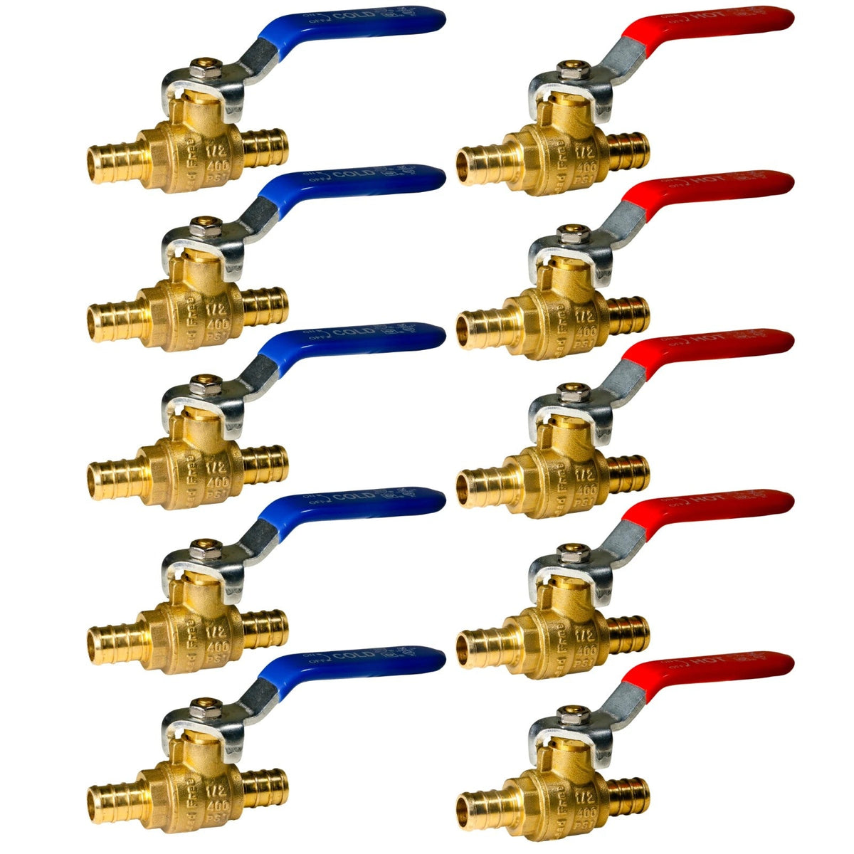 10-Pack PEX-B Ball Valves