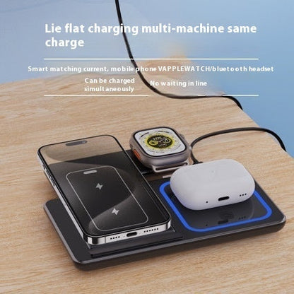 15W 3 In 1 LED Fast Wireless Charger Stand