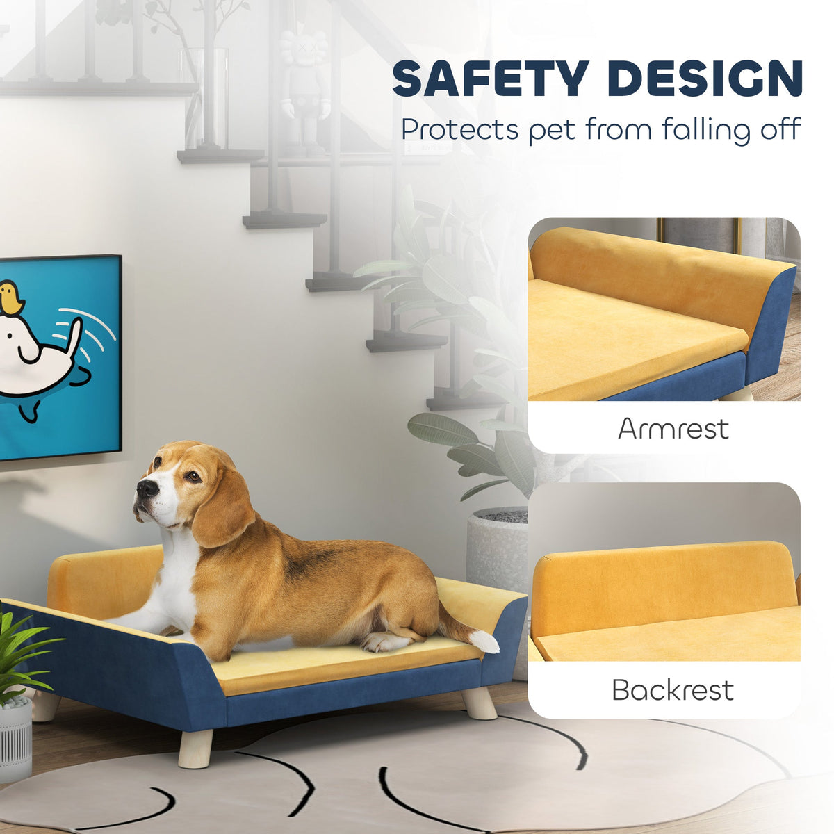 Dog Sofa Bed for Small Dogs with Soft Cushion