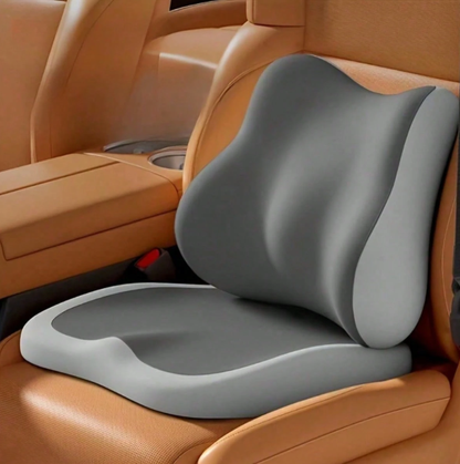Ergonomic car seat booster and lumbar support set