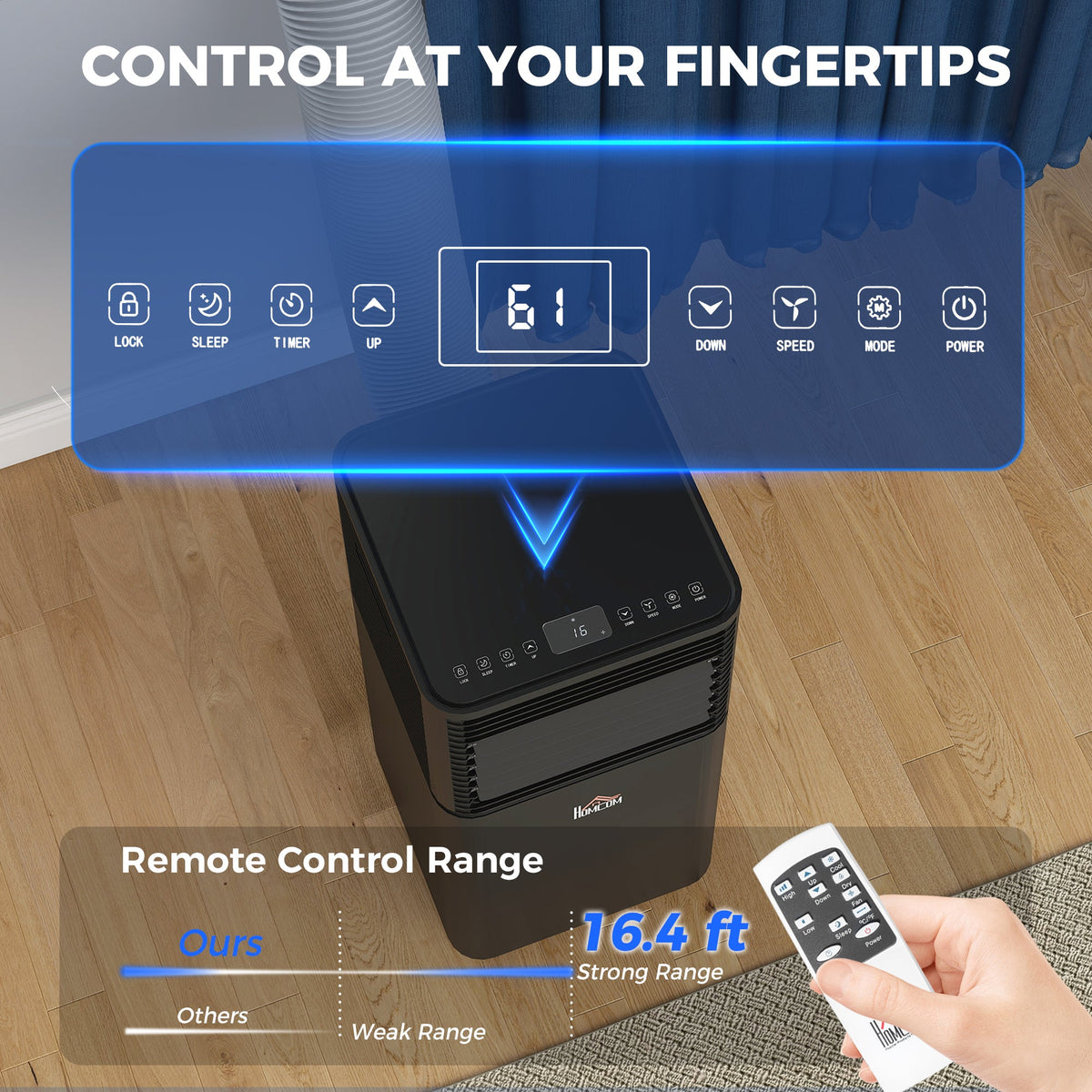 8000 BTU Portable Air Conditioner with Dehumidifier