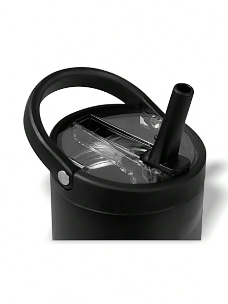 HydroJug 32oz black tumbler lid with straw and handle