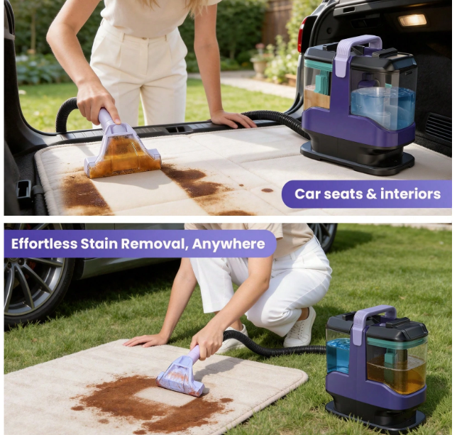 INSE portable carpet and upholstery cleaner for car seats and interiors