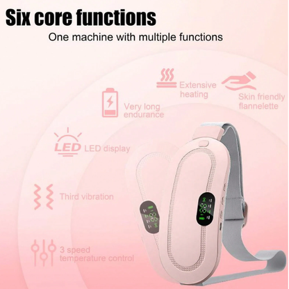 Pink wearable heating pad belt with six functions