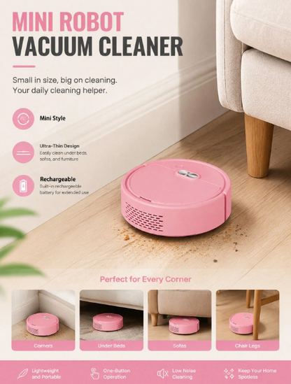 Mini rechargeable robot vacuum cleaner
